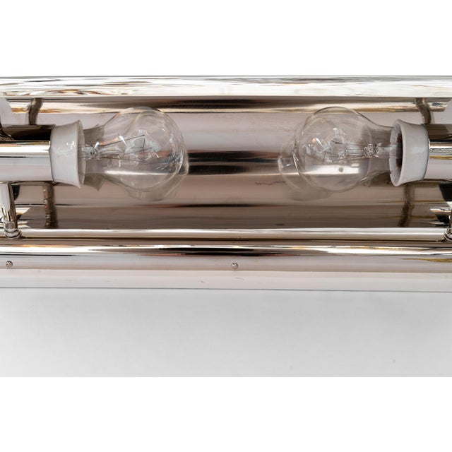 Art Deco Nickel-Plated Wall Lamp, Vienna, Austria, 1920s For Sale - Image 9 of 18