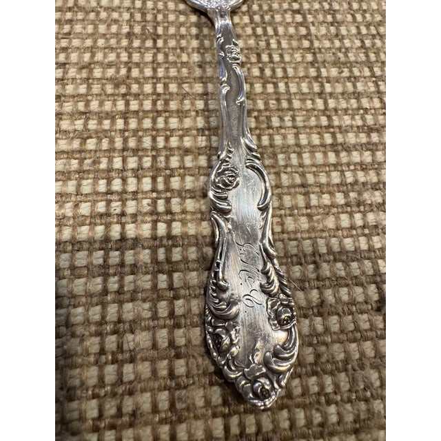 Towle Silversmiths Antique Towle "Old English" Sterling Silver Dinner Fork. Monogram "J.Mc.C" 7" For Sale - Image 4 of 6