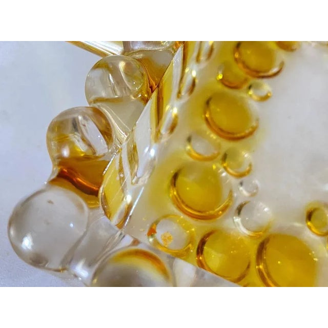 Art Deco Glass Dish / Vide-Poche with Colored Glass Bubbles, France, 1940s For Sale - Image 4 of 9