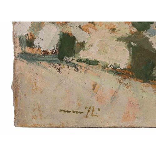 Franco Marzilli, Seaview, Oil Painting, 1970s For Sale - Image 4 of 6