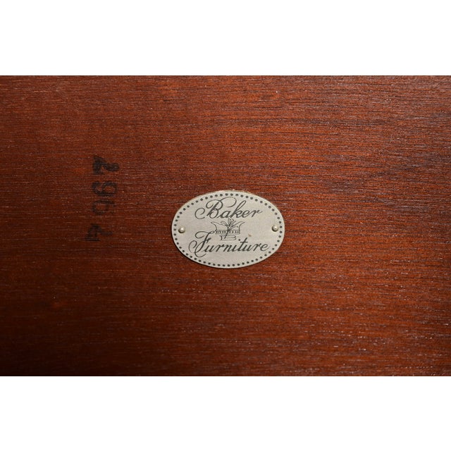 Brown Baker Furniture Georgian Inlaid Mahogany Chest on Stand Side Table For Sale - Image 8 of 11