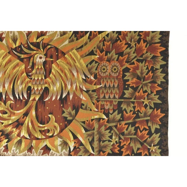 Mid-Century Modern French Tapestry in Wool from Atelier de Lys, 1960s For Sale - Image 3 of 10