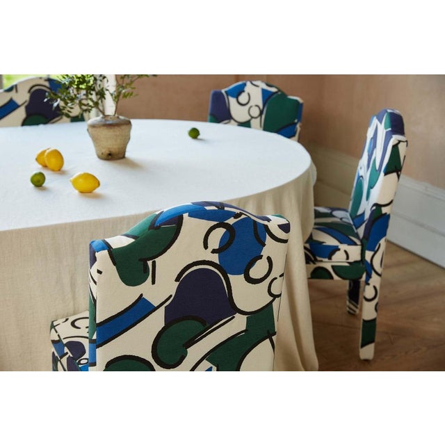 Textile Leo Dining Chairs in Zucchini Velvet by Ceraudo, Set of 2 For Sale - Image 7 of 9