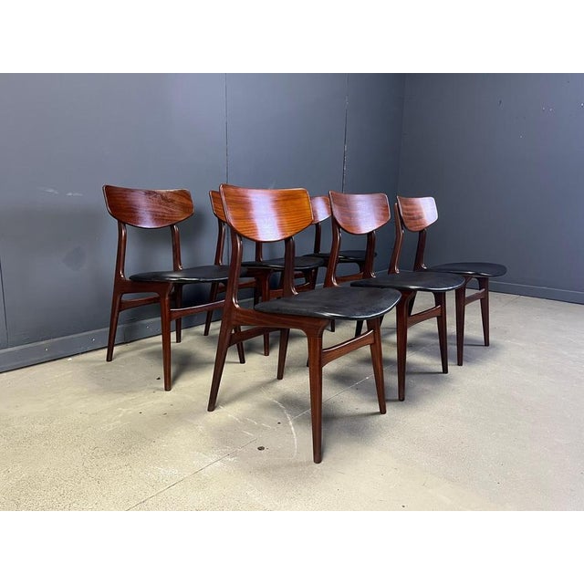 Mid-Century Dining Set attributed to Louis van Teeffelen for Wébé, 1960s, Set of 7 For Sale - Image 11 of 17
