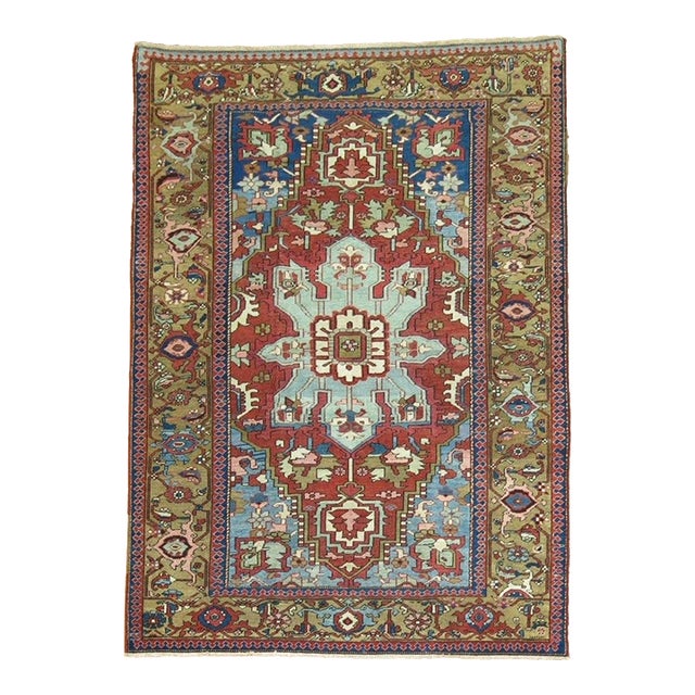 Antique Serapi Rug - 5'2" x 6'10" For Sale