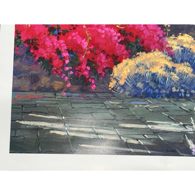 Art Print Mediterranean Sunlit Harbor Mikki Senkarik 26 1/2" X 32" 1996 Ab5099 Open Ed For Sale - Image 10 of 10