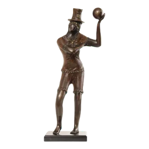 Late 20th Century Art Deco Style Figural Bronze Decorative Statue
