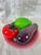 Glass Vintage Art Glass Fruit Centerpiece on Portuguese Plate Tomato Lemon Eggplant For Sale - Image 7 of 10
