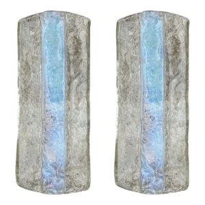 Pair of 1970s Murano Glass Sconces by Carlo Nason for Mazzega