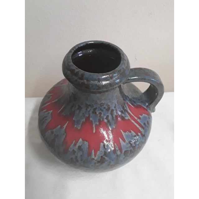 Vintage German Ceramic Vase with Handle from Scheurich, 1970s, in Very Good conditions. Designed 1970 to 1979 This piece...