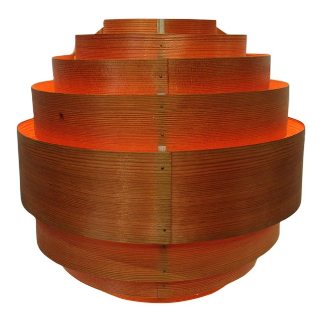 Hans -Agne Jakobsson Ellysett Teak Pendent Lamp Denmark For Sale