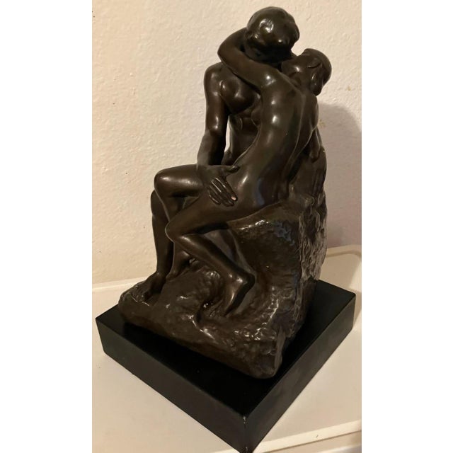 Large Bonded Bronze "The Kiss" Sculpture After Auguste