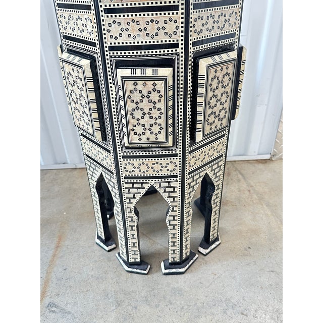 Vintage Moroccan Inlaid Side Tables-a Pair For Sale - Image 9 of 12