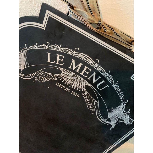 Large Frontgate Reversible chalk board - menu on one side - wine list on other side 22” tall x 14.5” wide Announce the...