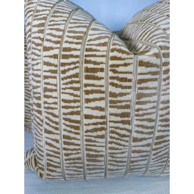 Transitional Cowtan & Tout "Mandara" in Sand 22" PIllows-A Pair For Sale - Image 3 of 3