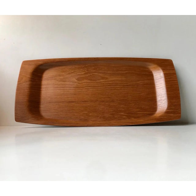 Mid-Century Modern Large Danish Teak Serving Tray from Langva, 1960s For Sale - Image 3 of 10