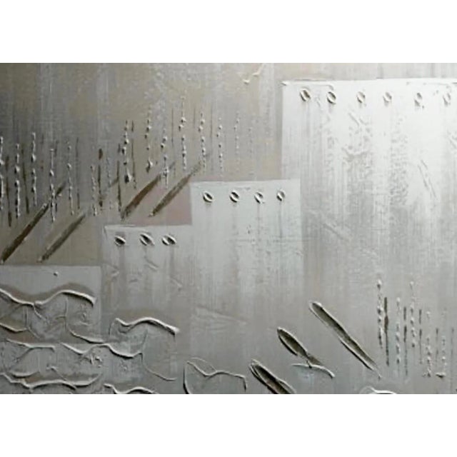 Extremely rare, 80s Postmodern, Industrial, Brutalist, Heavily Textured, Geometric, Sculpted, Modernist Signed, Lee...