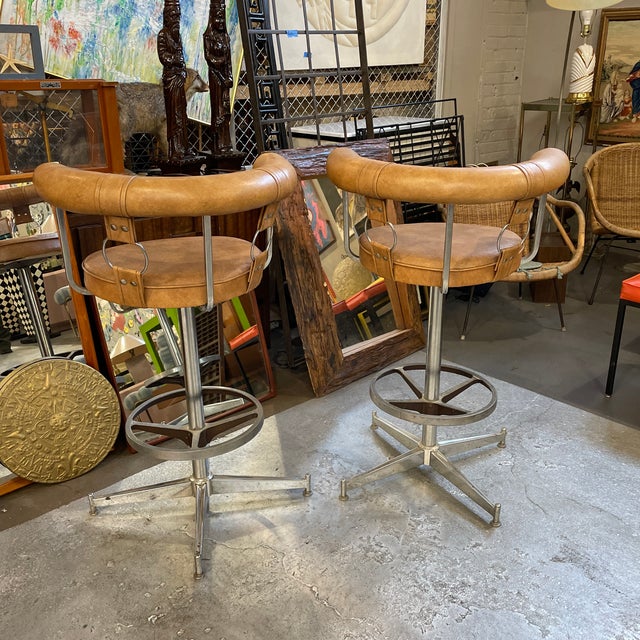 1970s Vintage Daystrom Furniture Company Swivel Bar Stools a Pair