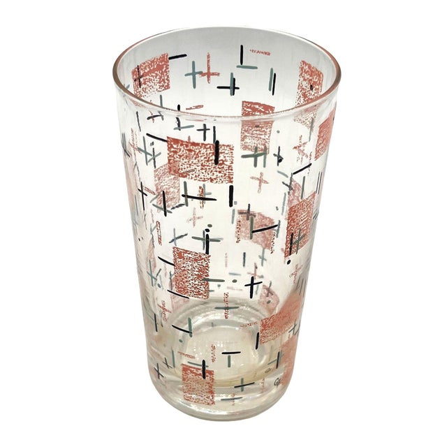 1950s Mid-Century Modern Googie Print Atomic & Starbursts Midmod Cocktail Glass, Set of 10 For Sale In Los Angeles - Image 6 of 8