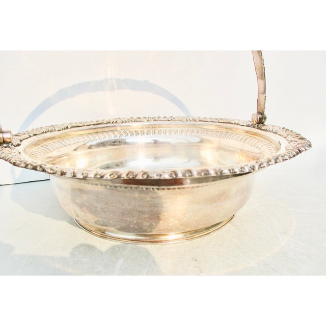 Antique Shielfield Plate swing handle basket. A heavy body and solid construction of the basket. The piece dates circa...