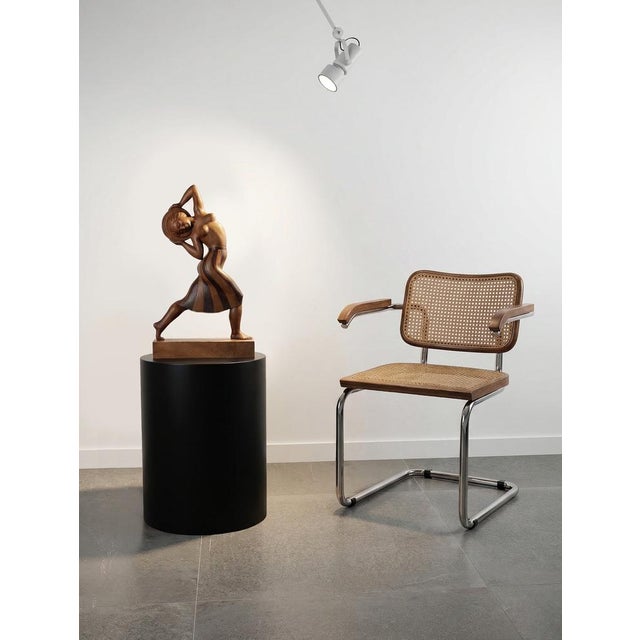 Jens Jacob Bregnø, Art Deco Carved Sculpture, 1900s, Wood For Sale - Image 3 of 12