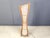 Mid century floor lamp in bamboo after Franco Albini. Beautiful shaped bamboo frame with a inner fabric lamp shade...