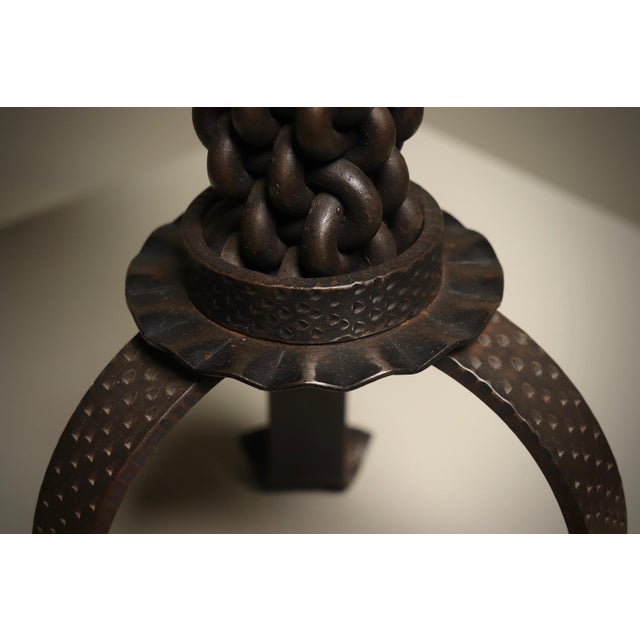Brutalist Sculptural Candleholder in Wrought Iron, 1960s For Sale - Image 9 of 10