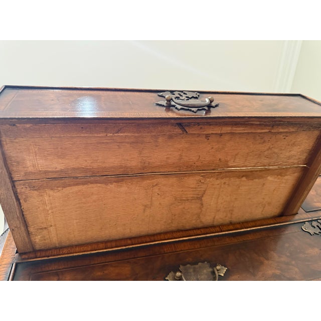 Brown Mid 18th Century Queen Ann Style Burl Walnut High Boy Chest With Ball& Claw Feet For Sale - Image 8 of 9