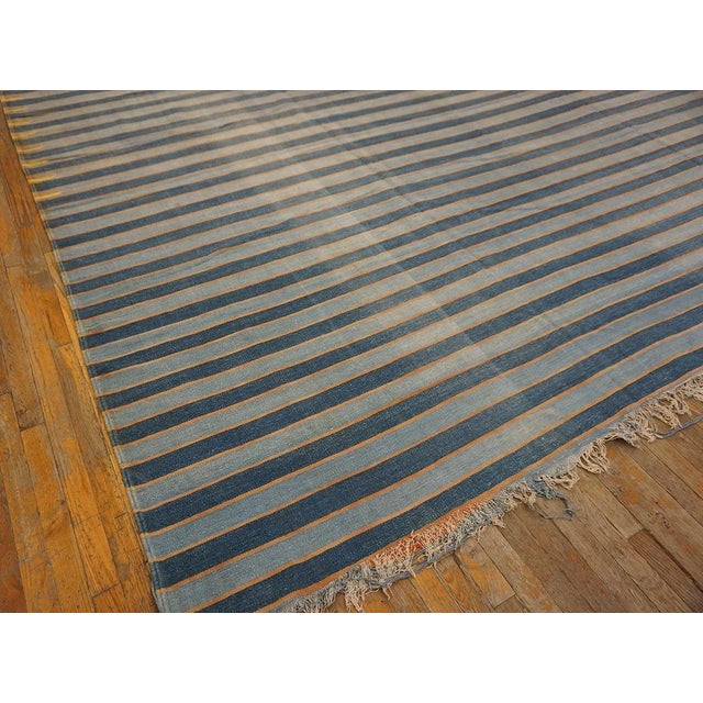 Indian Early 20th Century Indian Cotton Dhurrie Carpet ( 12' X 14'4'' - 366 X 436 ) For Sale - Image 3 of 8
