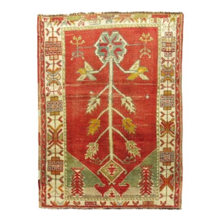 Antique Zabihi Collection Turkish Oushak Prayer Rug - 2'9" x 3'5" For Sale