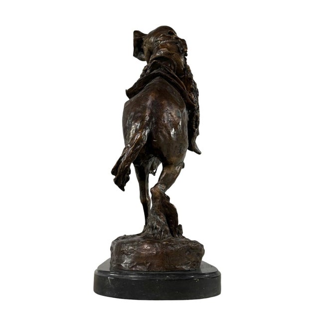 After Remington “The Rattlesnake” Bronze Sculpture – With Signature – 32” Tall For Sale - Image 9 of 9