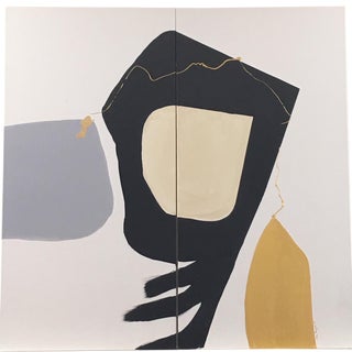 Painting of a Diptych in Acrylic on Canvas For Sale