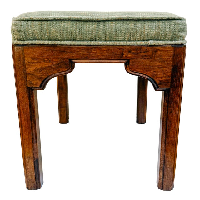 Vintage Ethan Allen Chinese Chippendale Ming Style Ottomans - A Pair For Sale - Image 13 of 16