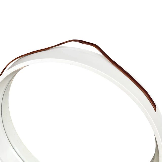 1970s Round Mirror, Hanging Mirror, Reflections by Thermotex, Denmark, Vintage, Scandinavia, 1970s–1980s. For Sale - Image 5 of 11