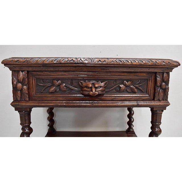 Small Oak Shelf in Louis XIII Style, 1900s For Sale - Image 9 of 18