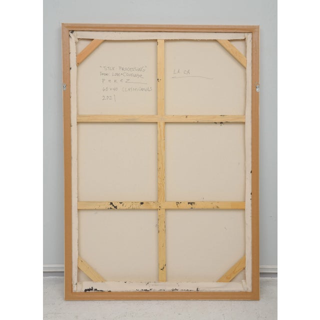 Monica Perez "Title Processing" Original Acrylic Painting on Canvas 2021 For Sale - Image 11 of 11