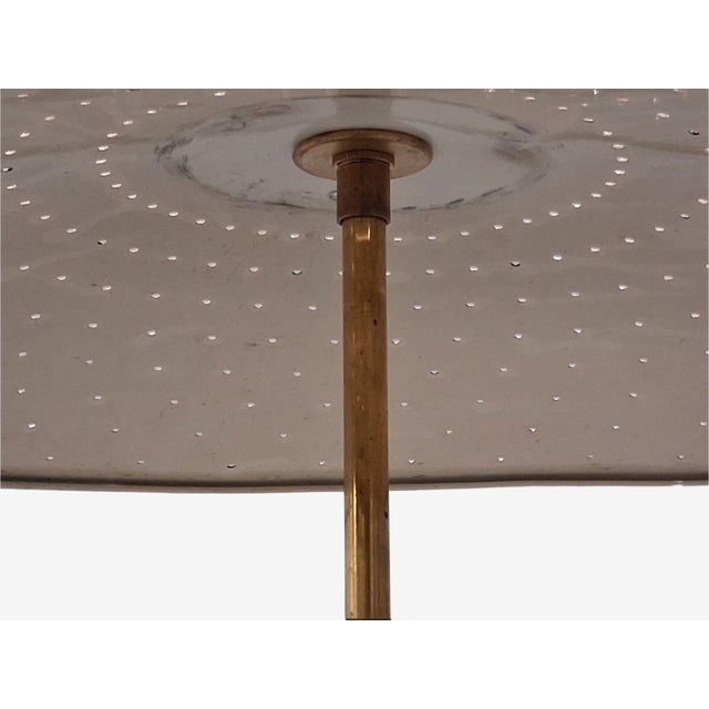 Edward Wormley Attr., Large Perforated Chandelier, Brass, Lacquered Metal, Usa, 1950s For Sale - Image 12 of 12