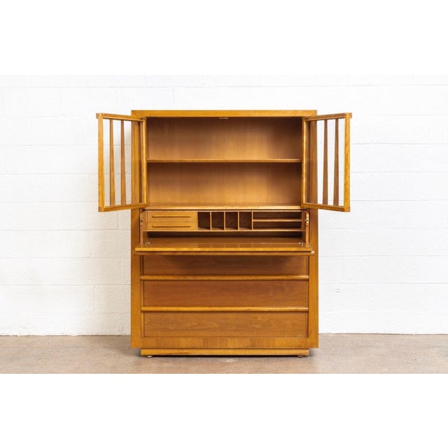 Mid-Century Modern Mid Century Wood Secretary Cabinet Desk by Robsjohn-Gibbings for Widdicomb, 1960s For Sale - Image 3 of 11