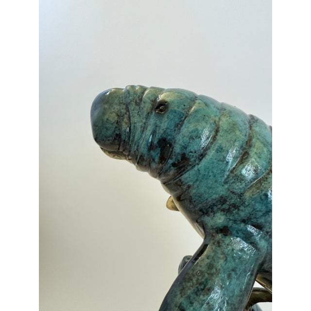 Mid 20th Century Mother Manatee and Calf - Bronze Sculpture For Sale - Image 5 of 7