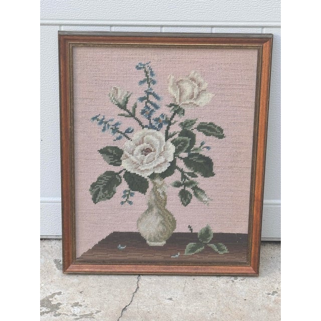 Bring a touch of classic, romantic charm to your walls with this lovely mid-to-late 20th-century framed floral still-life...