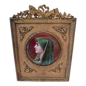 Antique French Empire Enamel Miniature Painting