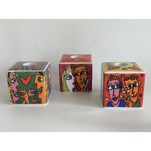 Party Talk Candleholder by James Rizzi for Rosenthal Studio, 1990s, Set of 3 For Sale - Image 9 of 9