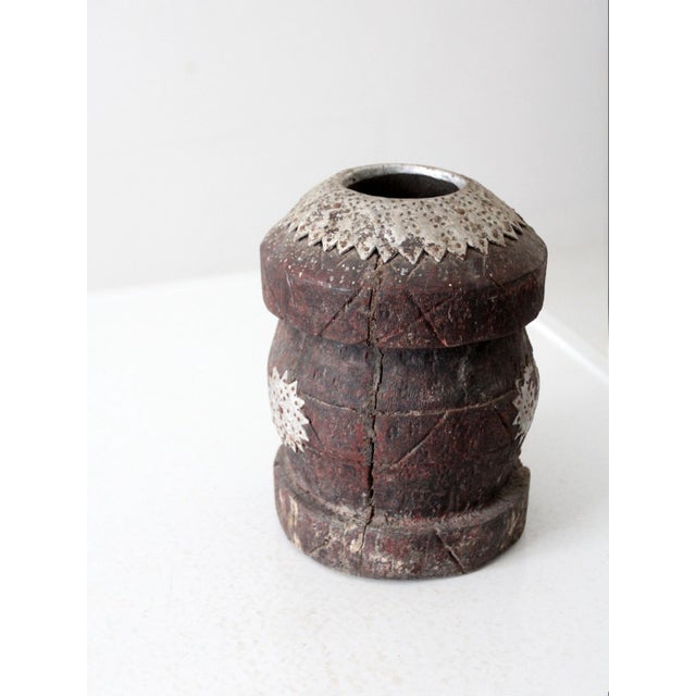 Wood Antique Wooden Grinding Vessel For Sale - Image 7 of 12