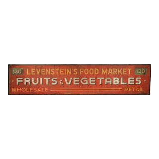 Newly Made Reclaimed Fruits & Vegetables Marty Supreme Aluminum Movie Prop Sign For Sale