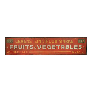Newly Made Reclaimed Fruits & Vegetables Marty Supreme Aluminum Movie Prop Sign