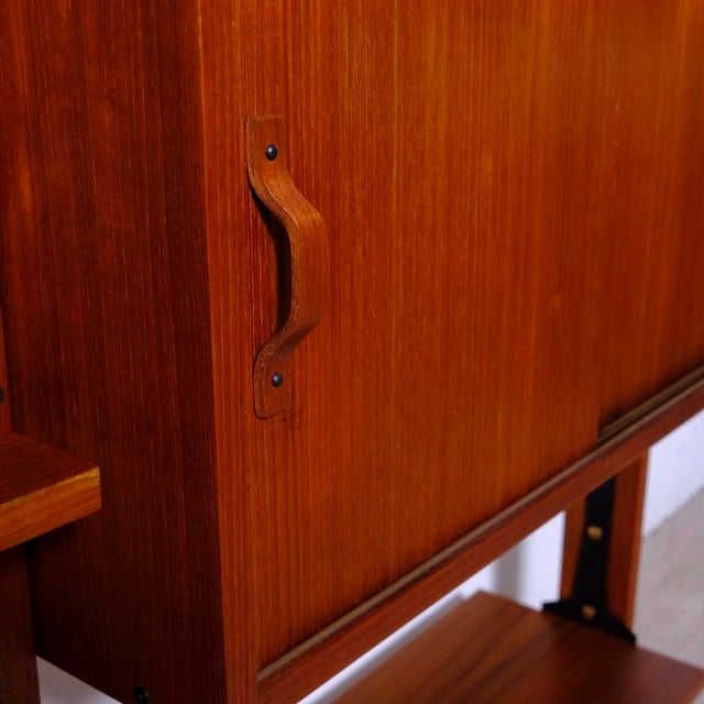 Modern Italian Teak Bookcase, 1960s For Sale - Image 3 of 18