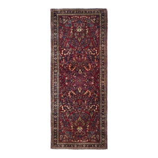 Antique Sarouk Rug 2'6'' x 6'3'' For Sale