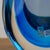 Large Sommerso Blown Glass Vase with Blue-Turquoise Gradient and Iridescent Effect by Murano, 1980s For Sale - Image 3 of 6
