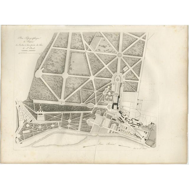Louis-Pierre Baltard, Plan of the Château and Gardens of Saint-Cloud, 1803, Engraving For Sale - Image 10 of 10