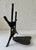 David Palombo, Modernist Brutalist Hand Forged Iron Bookends Sculpture Israeli David Palombo For Sale - Image 9 of 12